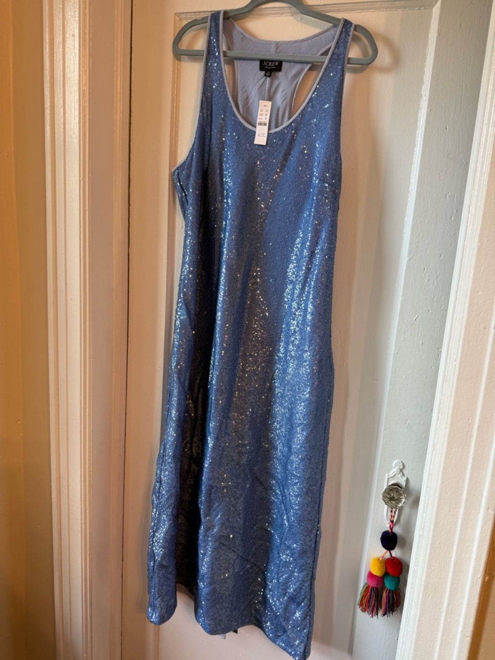 J. Crew Collection Light Blue Sequin Dress